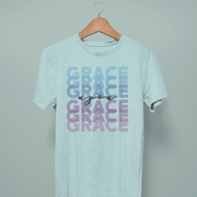 Grace Upon Grace blue- Comfort Fit Tshirt - FAITHKIND ART